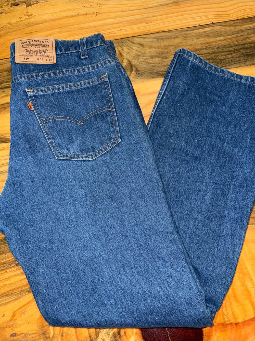 Vintage Levi's 517 Men’s Blue Jeans Orange Tab